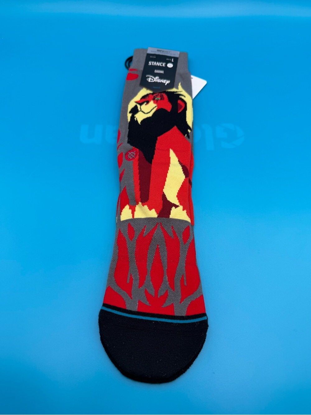 Stance Red Black Yellow Scar Crew Socks